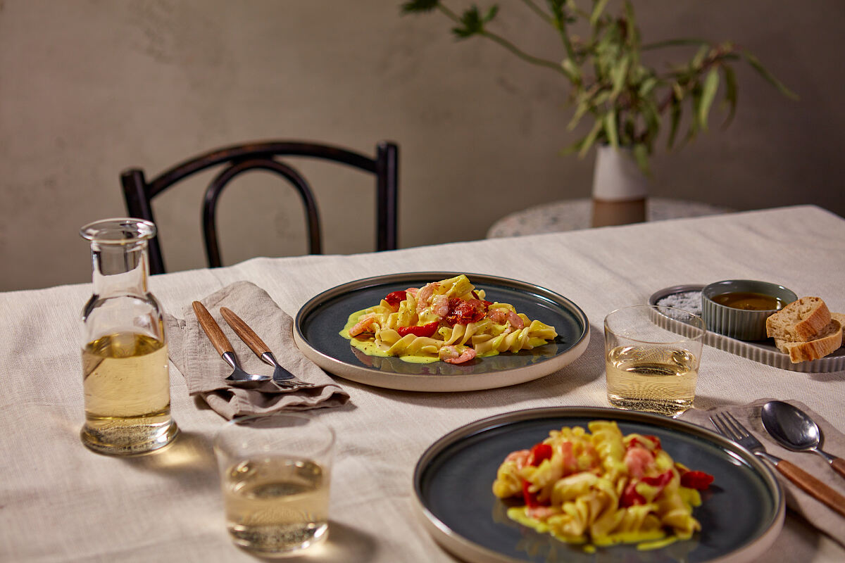 Frisch trifft cremig: Pasta al Limone mit Garnelen