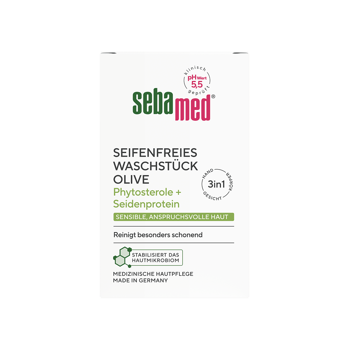 sebamed_PA_pflanzliche Wirkstoffe_Waschstueck Olive_150g