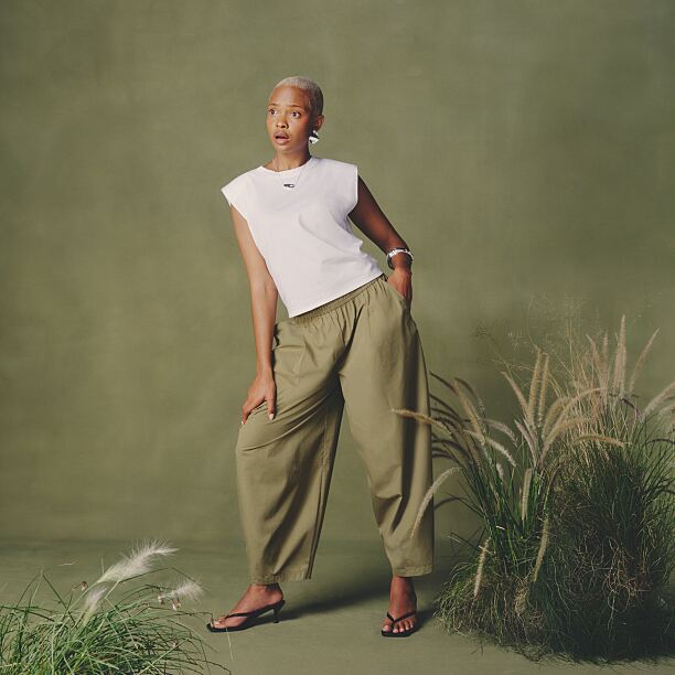 PRIMARK_SS26_Green trousers_Portrait_CMYK