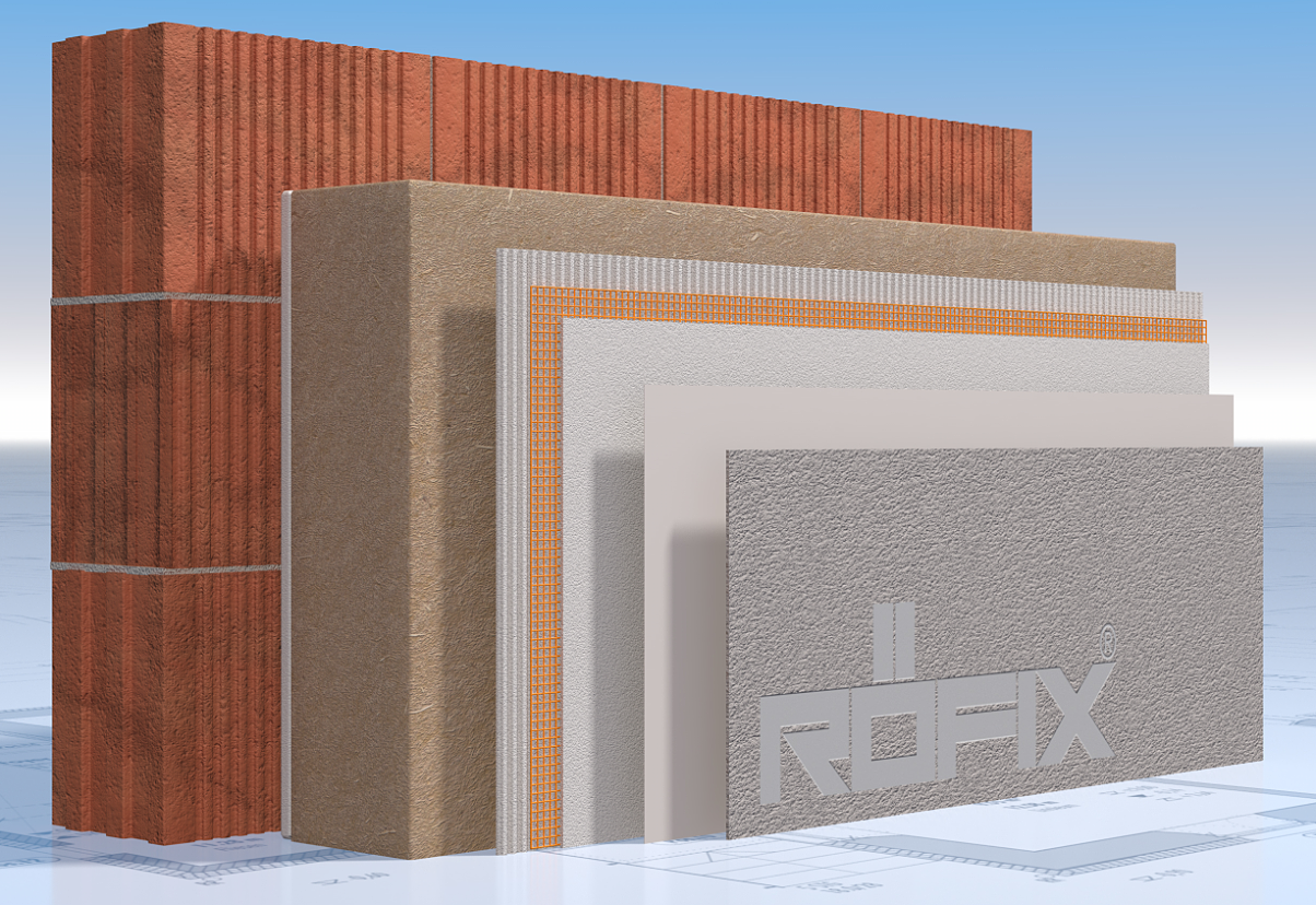 Bild 3: RÖFIX WOFITHERM Massiv Systemaufbau 