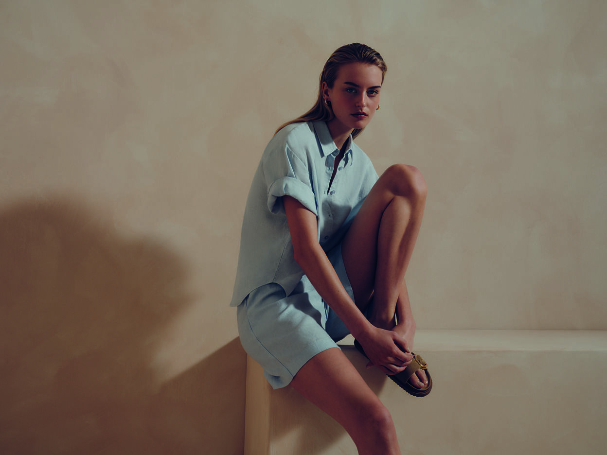 PRIMARK EDIT LINEN RESORT SHIRT, £20, €22, 30, RON110, PLN95, CZK570, EDIT LINEN SHORT, £16, €20, 28, RON100, PLN90, CZK520