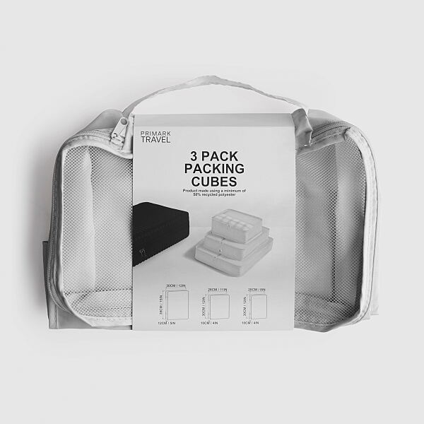 PRIMARK 3PK PACKING CUBES, £3.50, €3.50, $5, RON17, PLN15, CZK90 (4)