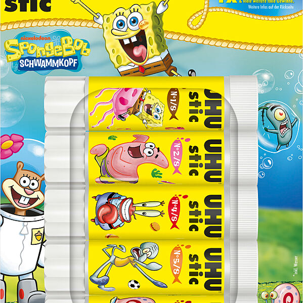 Pagro, Libro_UHU Stic Spongebob 5x8g_€ 5,19