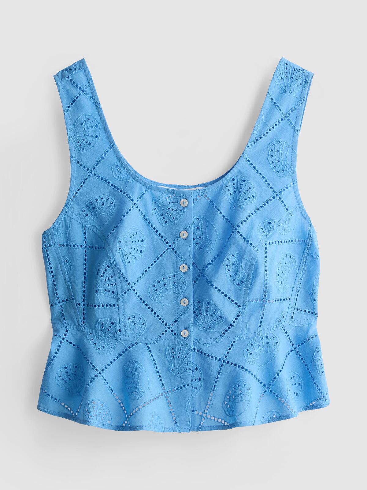 PRIMARK BUTTON CUTWORK TOP, £16, €18, RON90, PLN80, CZK470