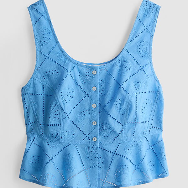 PRIMARK BUTTON CUTWORK TOP, £16, €18, RON90, PLN80, CZK470