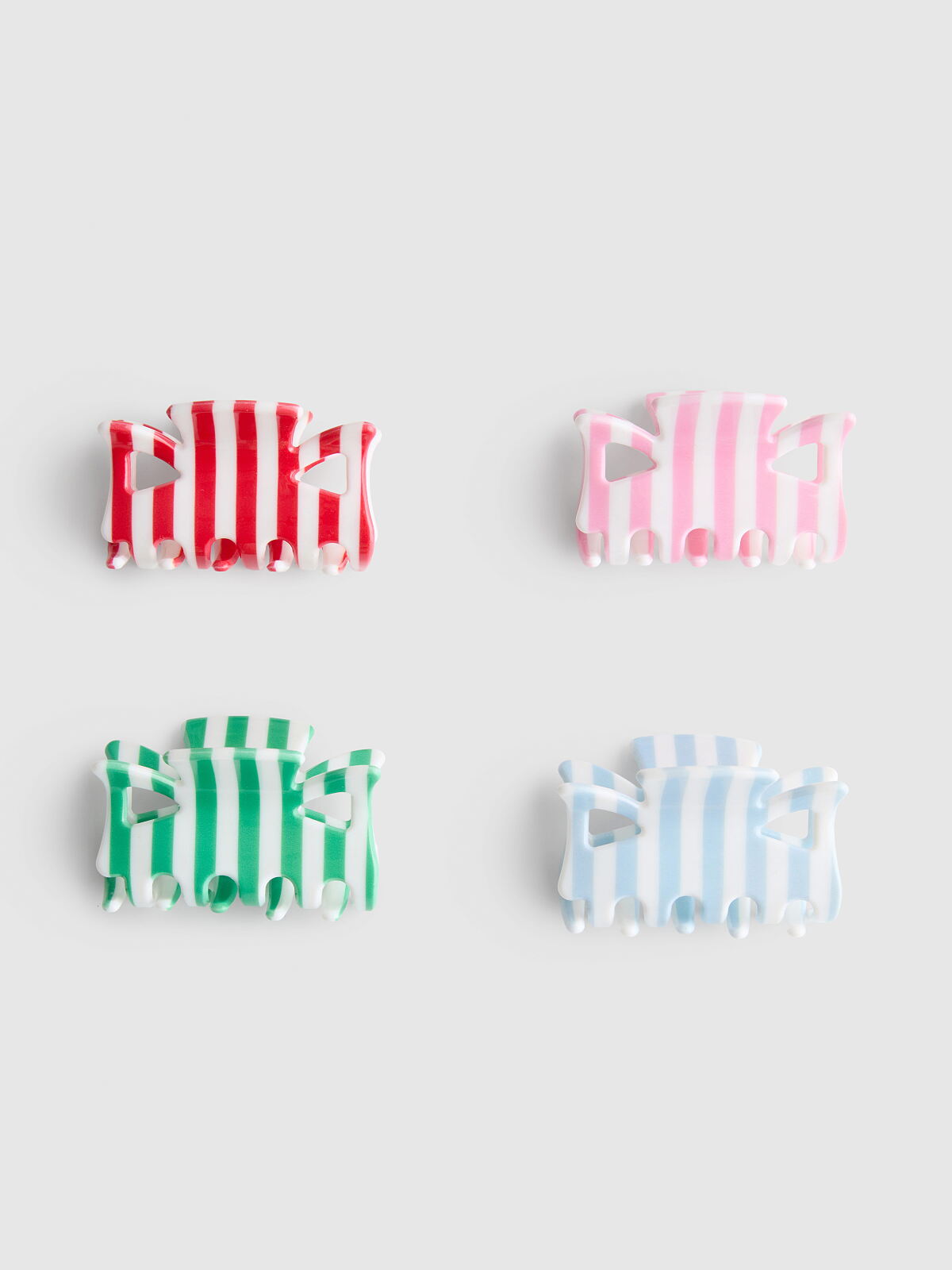 PRIMARK 4PK STRIPED BULLDOG CLIP, £5, €6, RON26, PLN24, CZK145