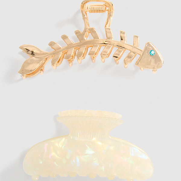 PRIMARK 2PK METAL FISH BULLDOG CLIP, £5, €6, RON26, PLN24, CZK145