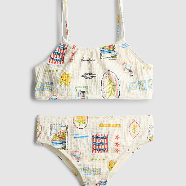 PRIMARK OWNING THE SUMMER POSTCARD BIKINI ECRU £6 €8 $11 RON40 PLN34 CZK210