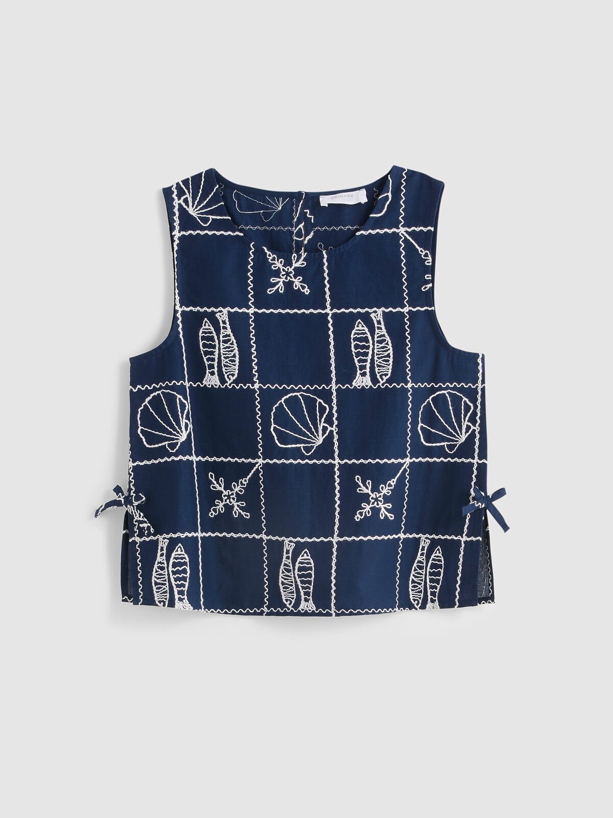 PRIMARK OWNING THE SUMMER BLOUSE NAVY £8 €11 $15 RON54 PLN47 CZK285