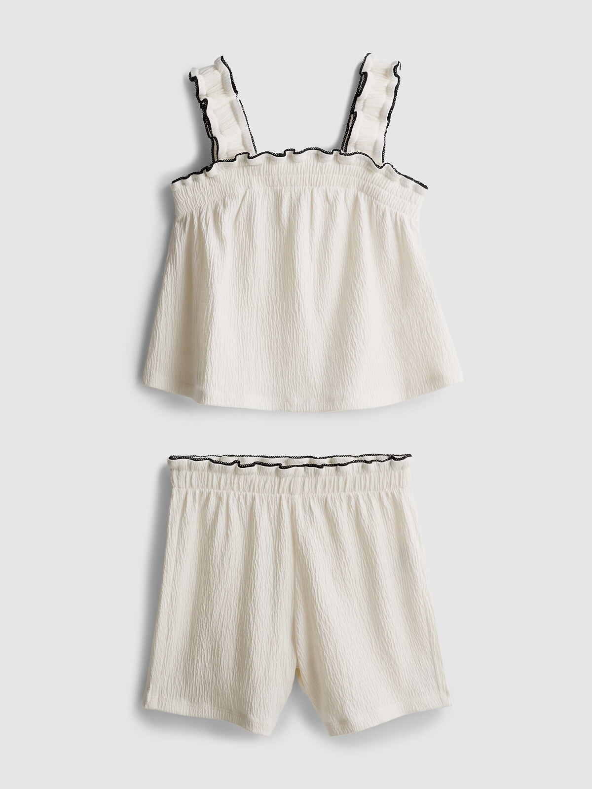 PRIMARK CRINKLE SHORT SET WHITE £6 €8 $12 RON40 PLN34 CZK210