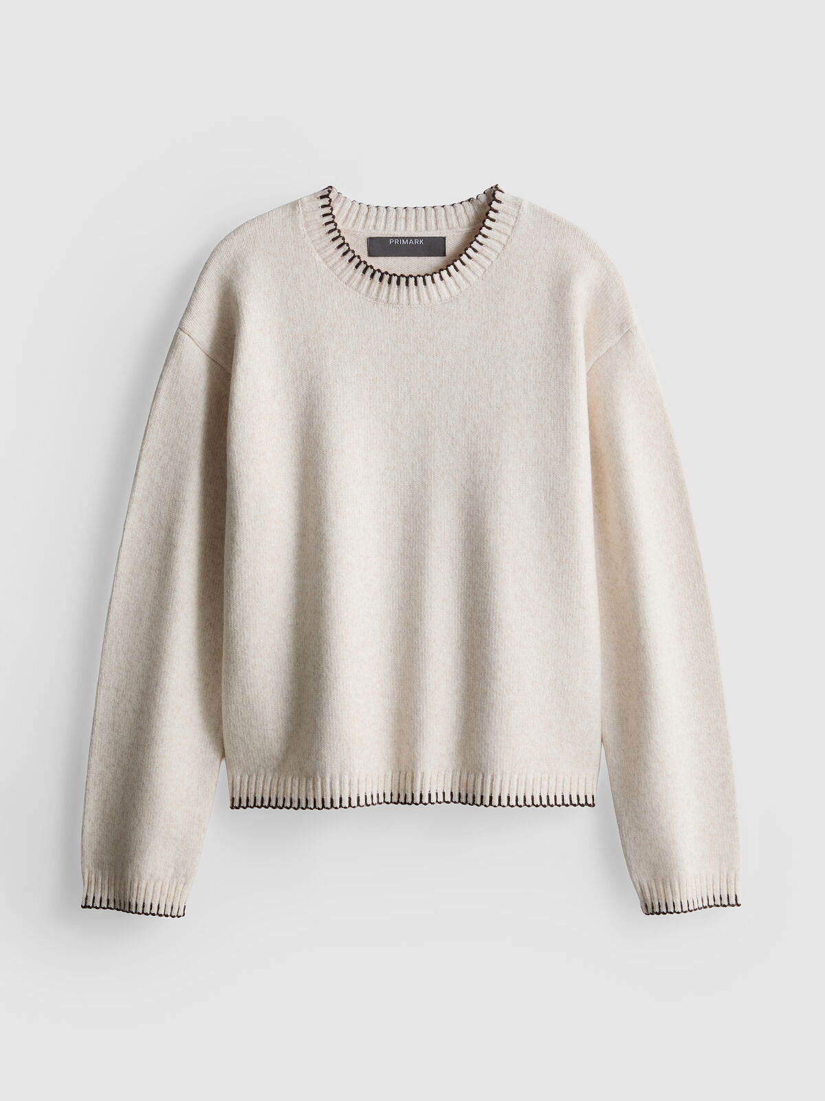 PRIMARK CREW JUMPER IVORY £14 €16 NE€18 �20 RON80 PLN70 CZK415