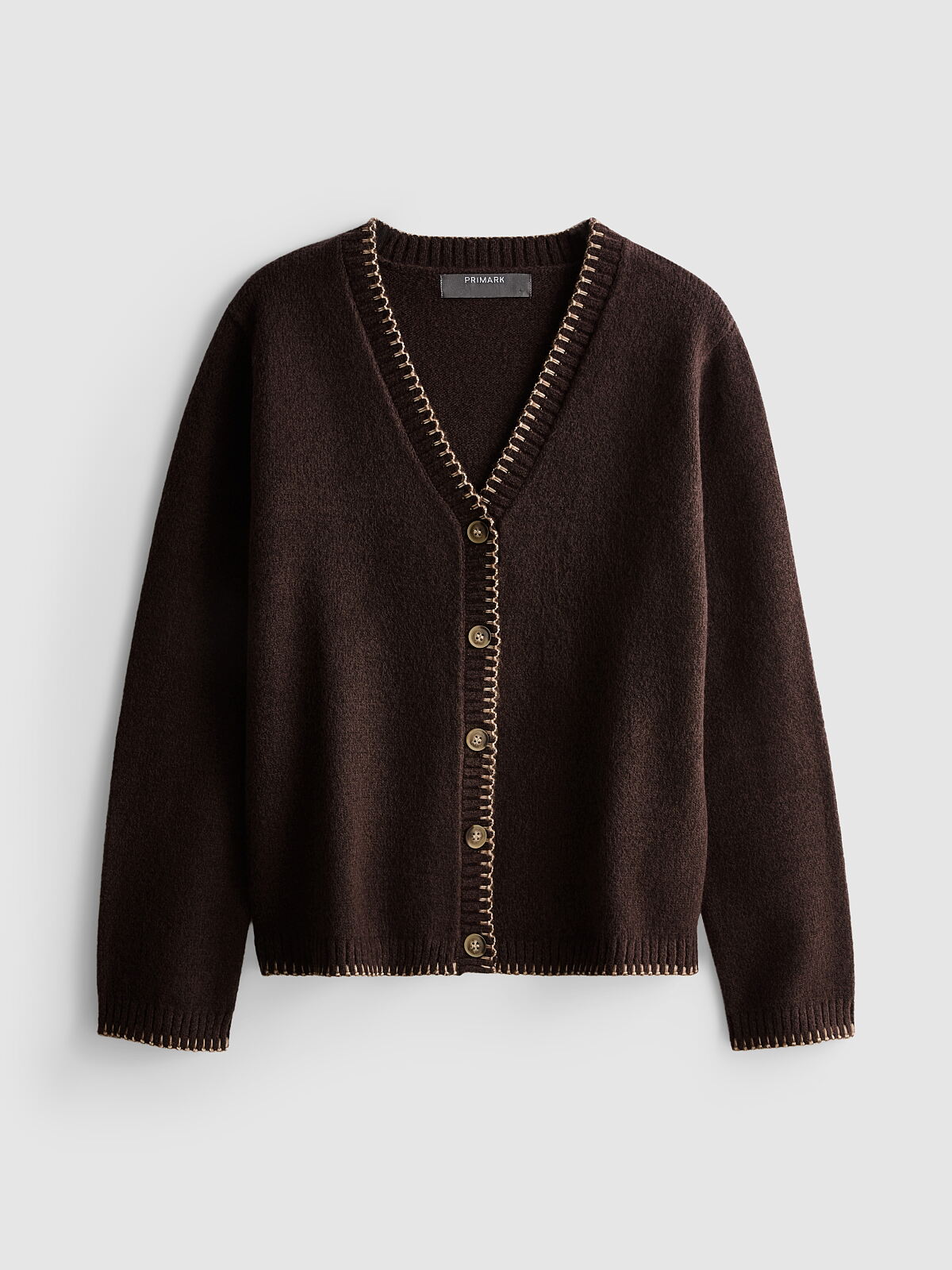 PRIMARK CARDIGAN CHOCOLATE £14 €16 NE€18 �20 RON80 PLN70 CZK415