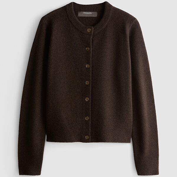 PRIMARK CARDIGAN CHOCOLATE £12 €14 NE€16 �18 RON70 PLN60 CZK365