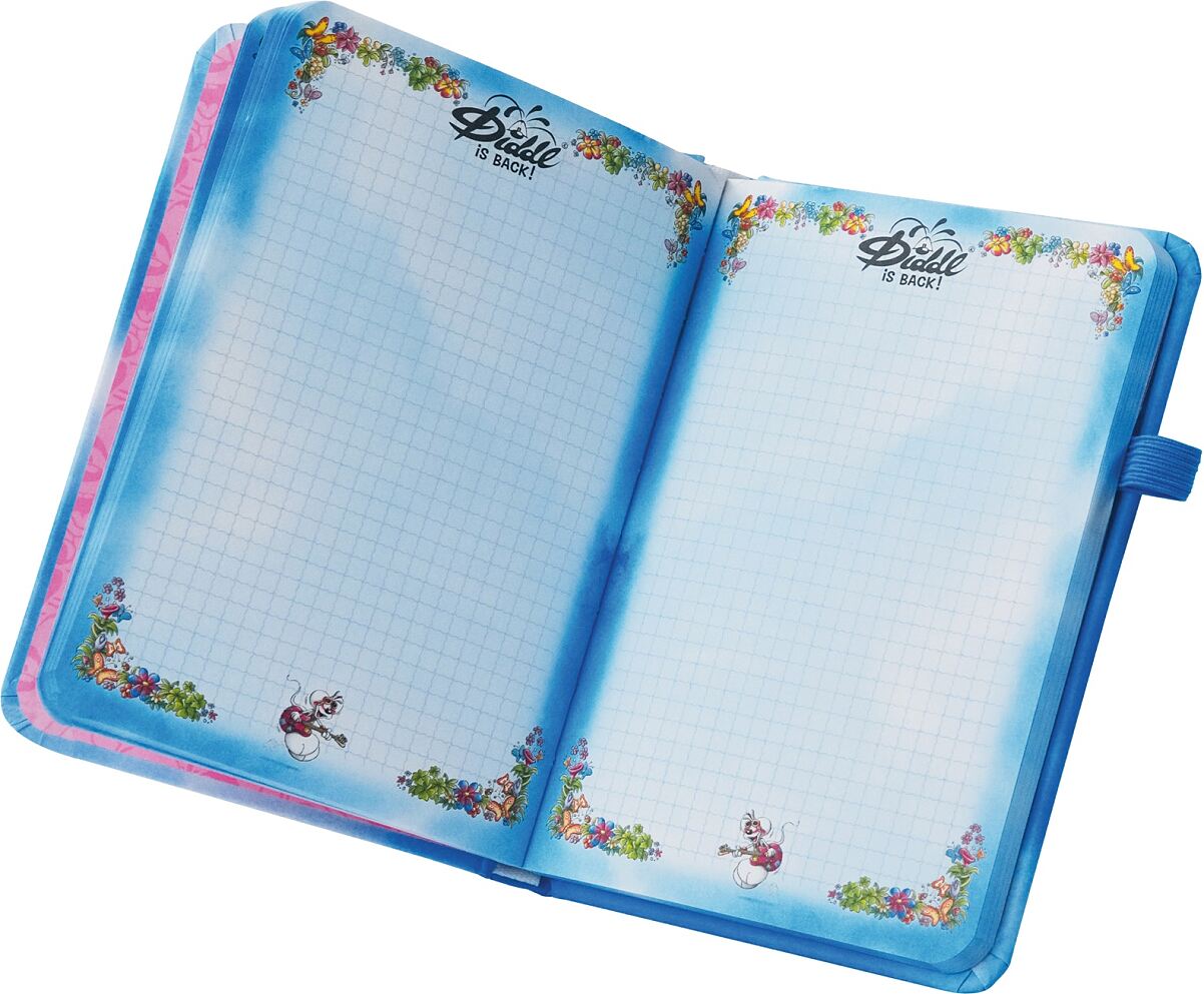 Diddl Notizbuch blau offen_€9,99