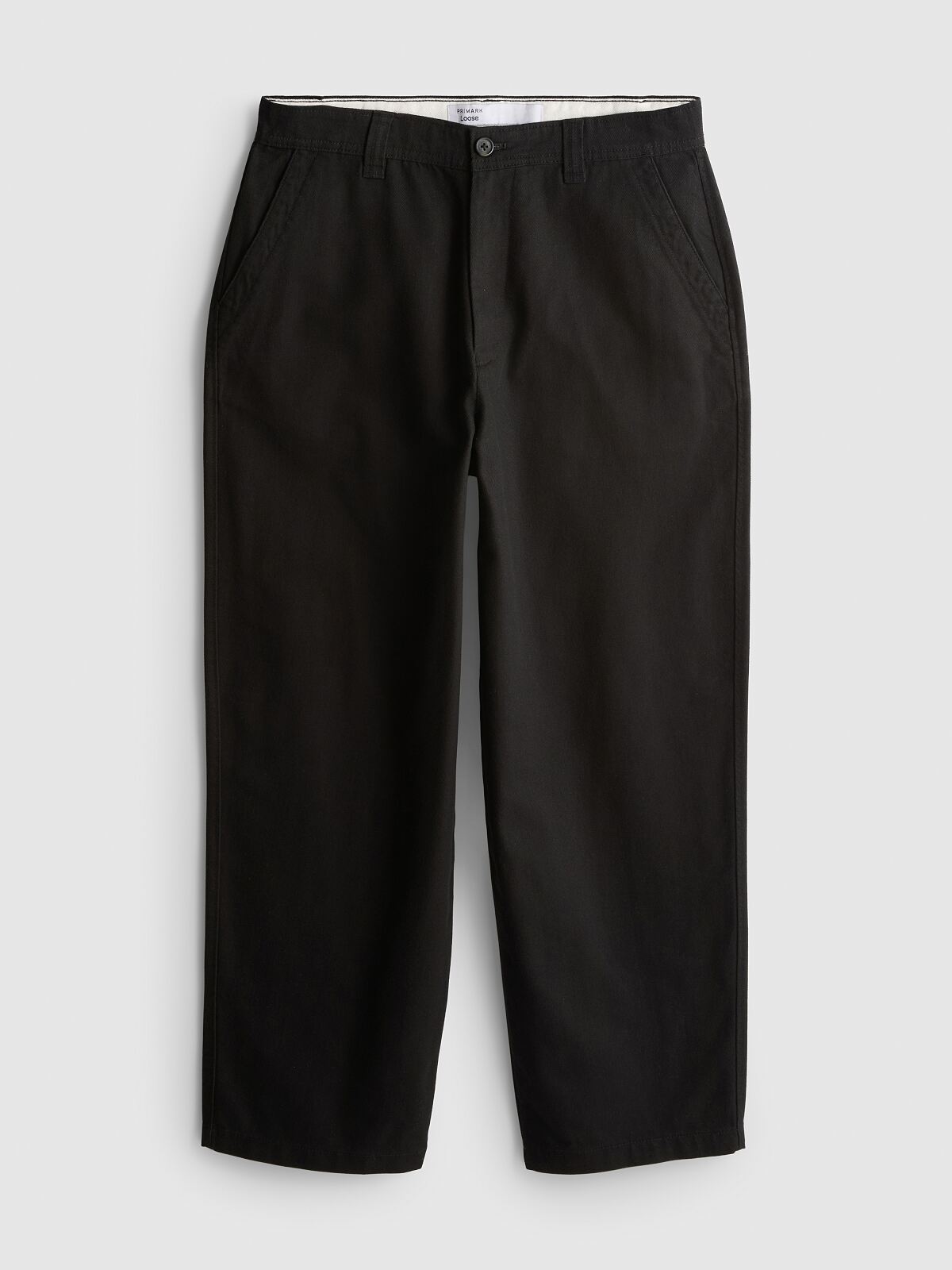 PRIMARK LOOSE CHINO BLACK £14 €18 NE€20 $25 RON90 HUF6500 PLN80 CZK470