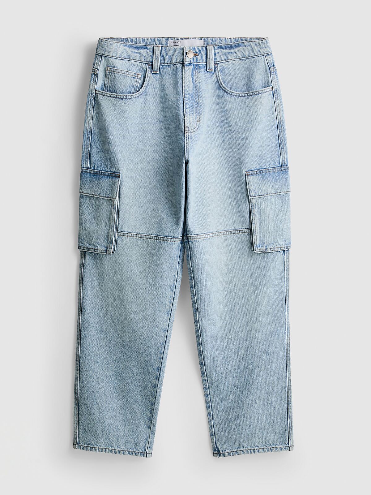 PRIMARK LOOSE CARGO LIGHT BLUE £18 €22 NE€24 $30 RON110 HUF8000 PLN95 CZK570