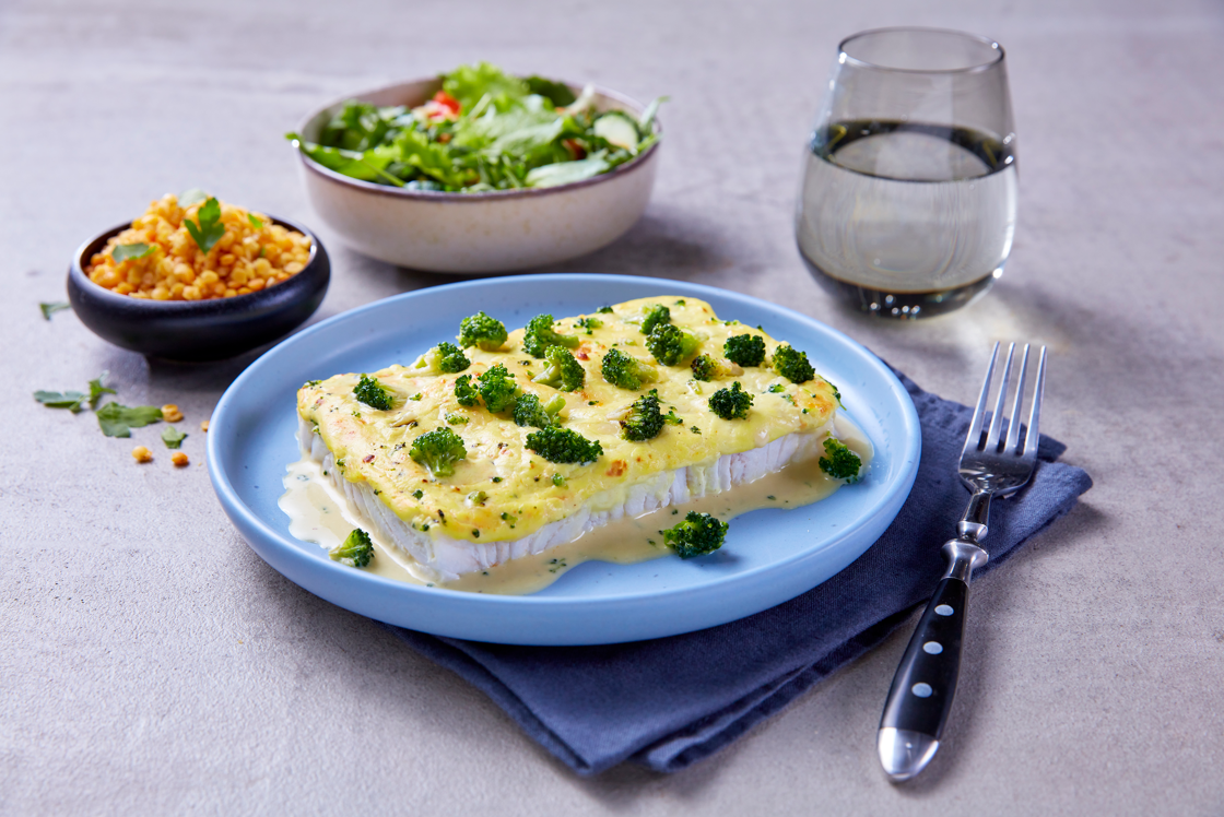 High Protein Schlemmerfilet Brokkoli Senf 