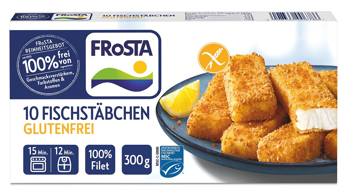 Damit müssen auch Menschen mit Zöliakie oder Glutenunverträglichkeit nicht auf den beliebten Fischstäbchen-Genuss verzichten 