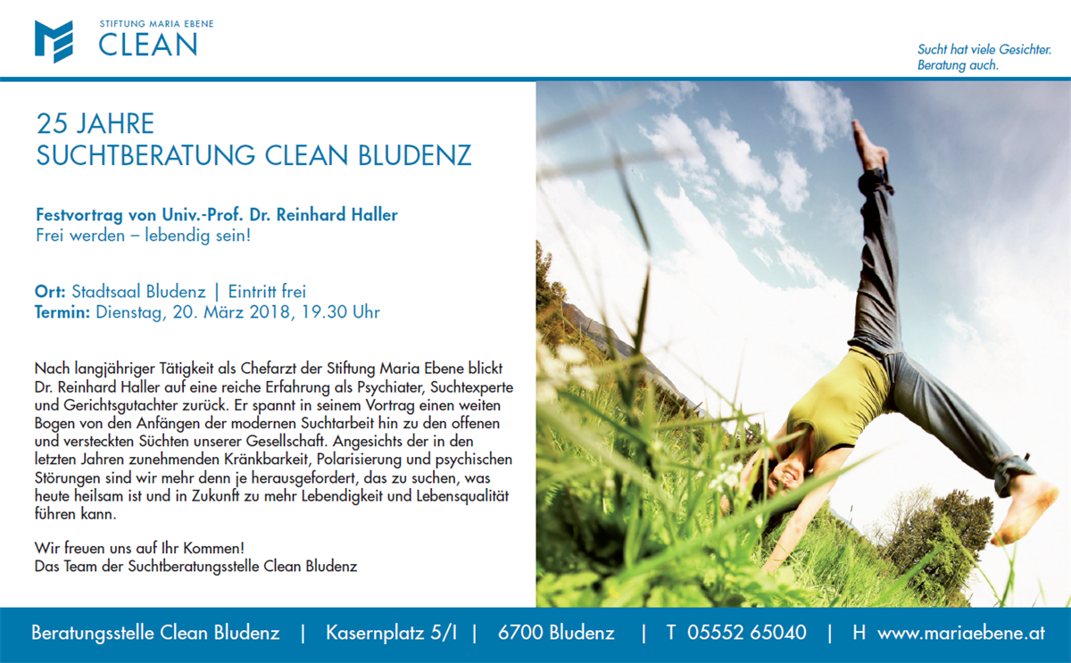 25 Jahre Suchtberatung Clean Bludenz