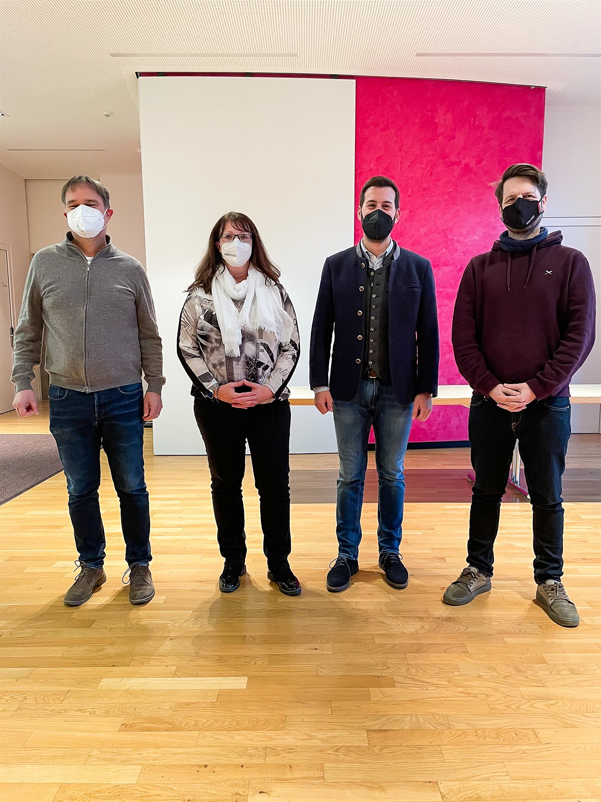 Projektteam und Bürgemeister