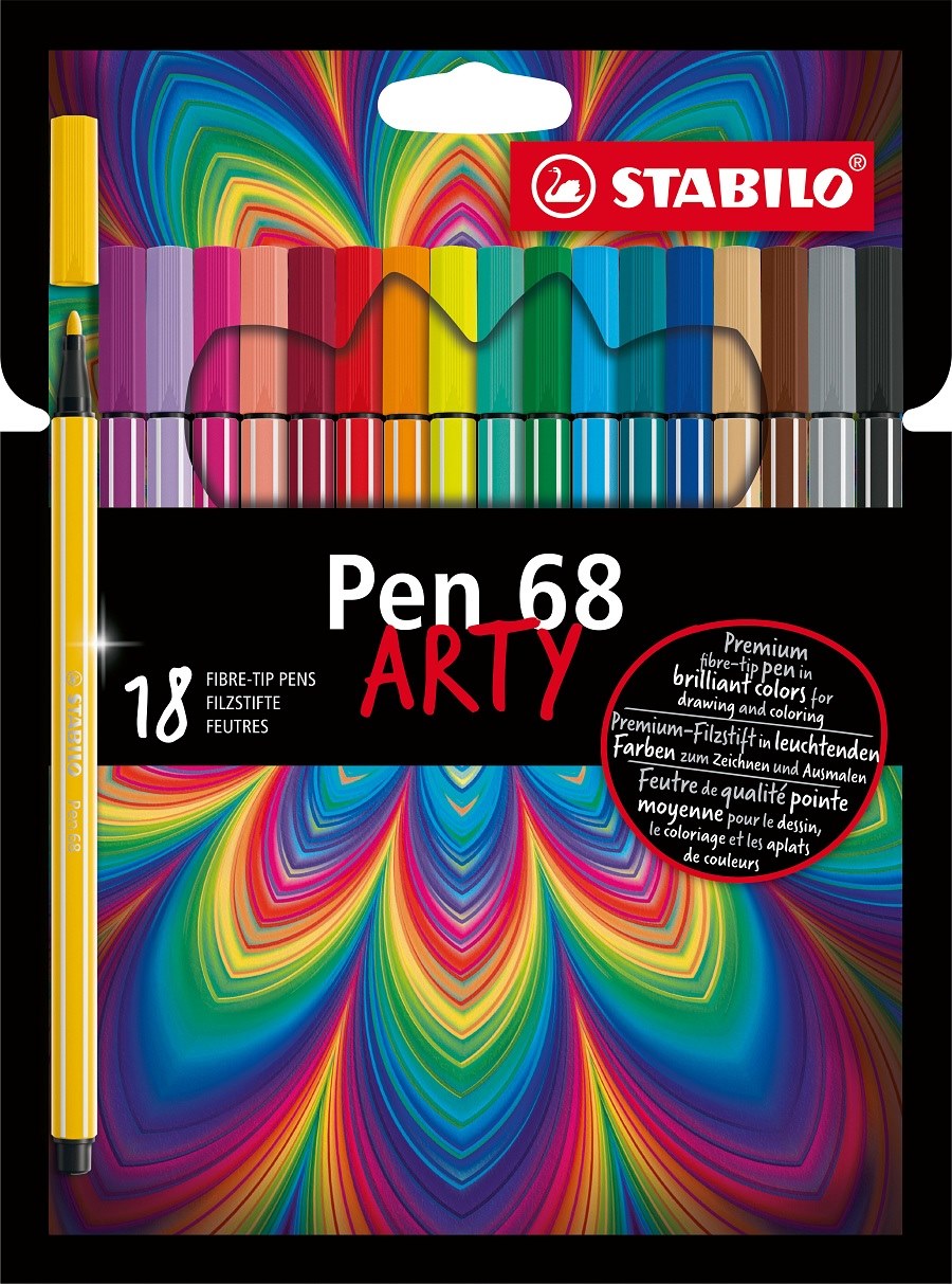 LIBRO_STABILO Pen 68 18er Kartonetui ARTY