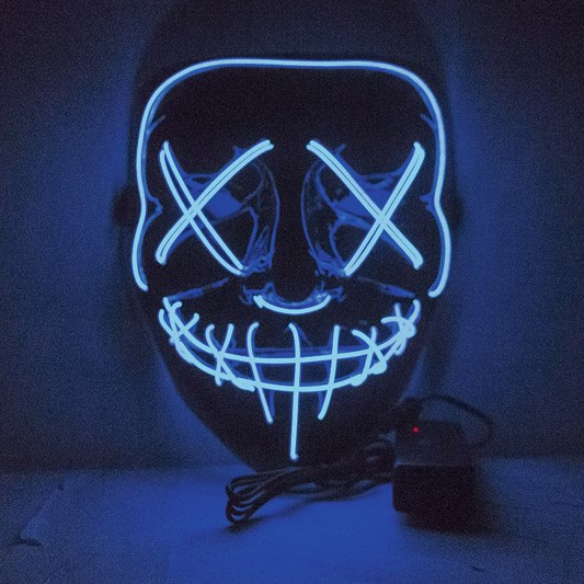 LIBRO_LED Maske, versch. Farben, Blau leuchtend_€ 19,99