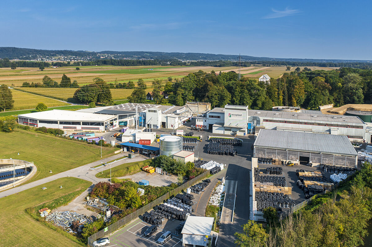 Aerial view of the Ecoplast site in Wildon Austria