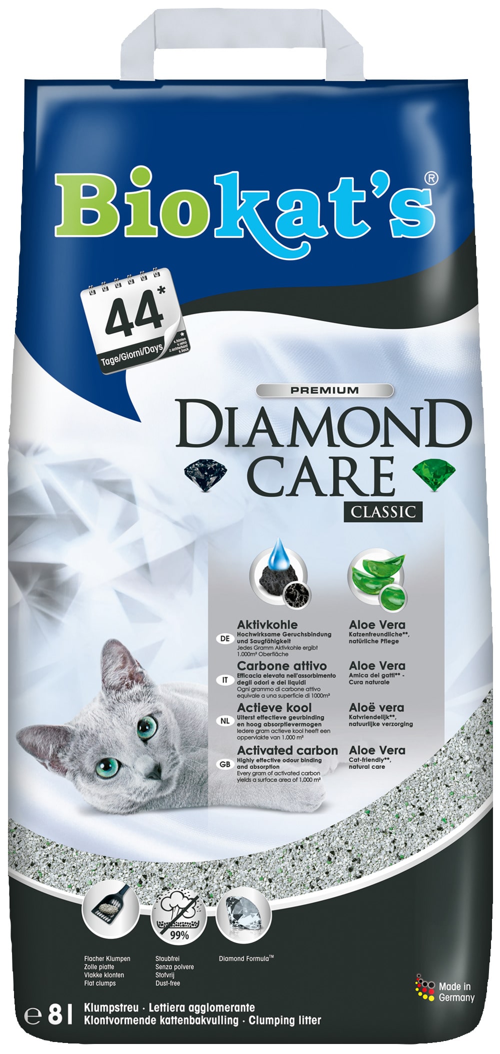 Biokat‘s® Katzenstreu Diamond Care, 8-Liter-Packung  € 12,99