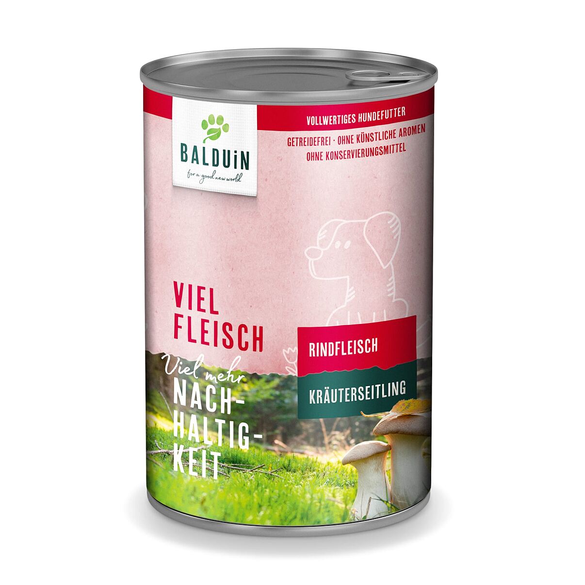 BALDUIN Hundenassfutter mit Kräuterseitlingen 400-g-Dose € 3,59