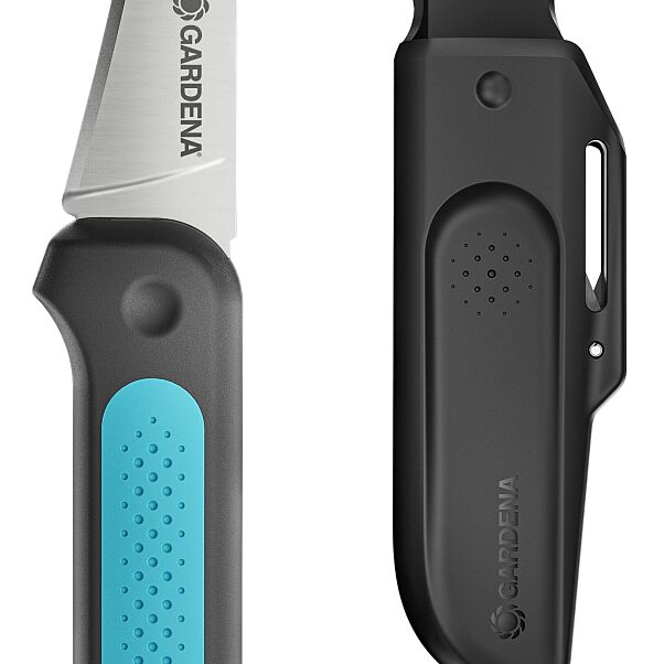 Beim Ernten, Putzen und Schälen von Gemüse hilft VeggieCut mit feinster Klinge und integriertem Schleifer.  Empfohlener Verkaufspreis inkl. MwSt.: € 19,99 