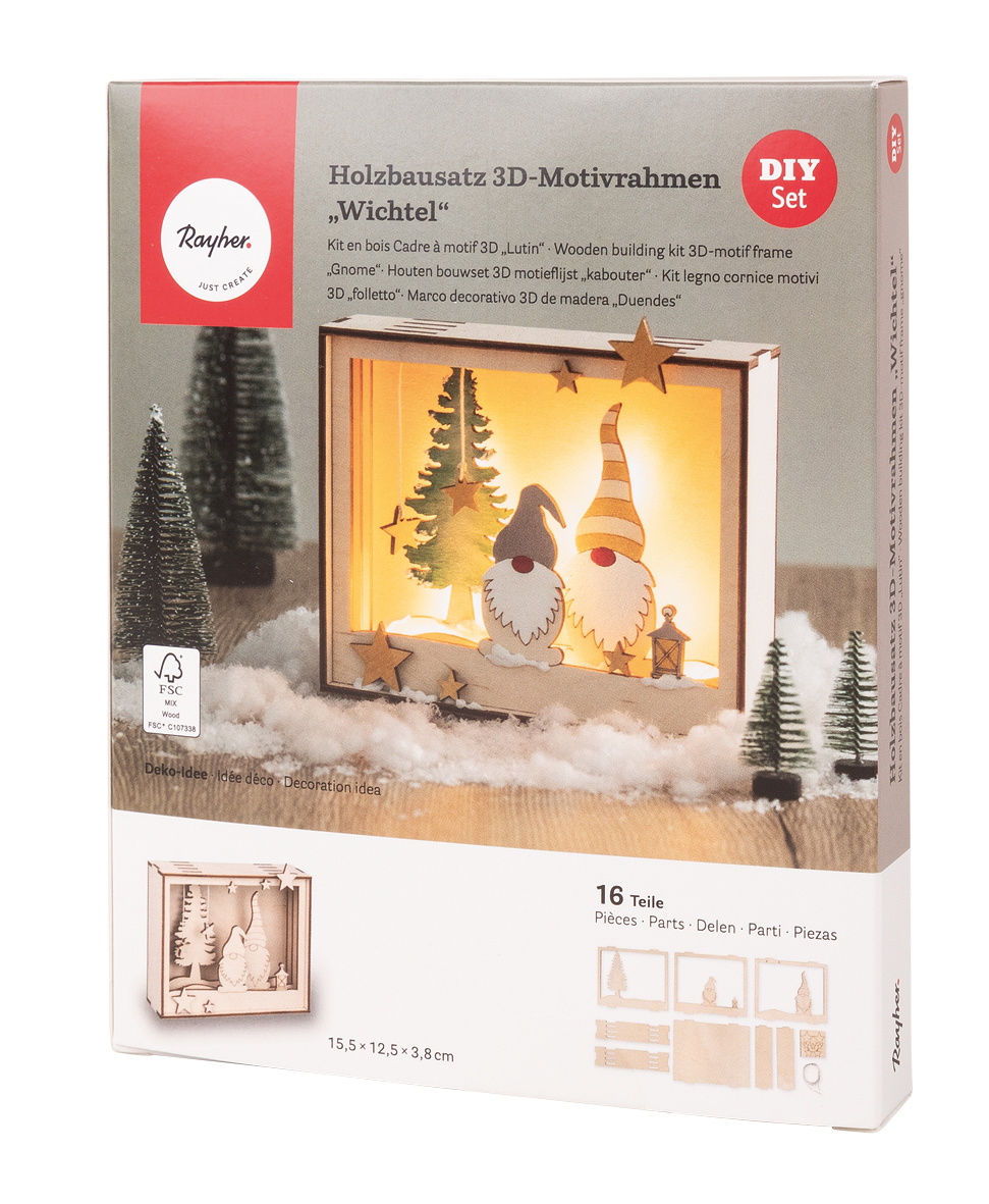 PAGRO DISKONT_ Holzbausatz Motivrahmen Wichtel_€ 10,99