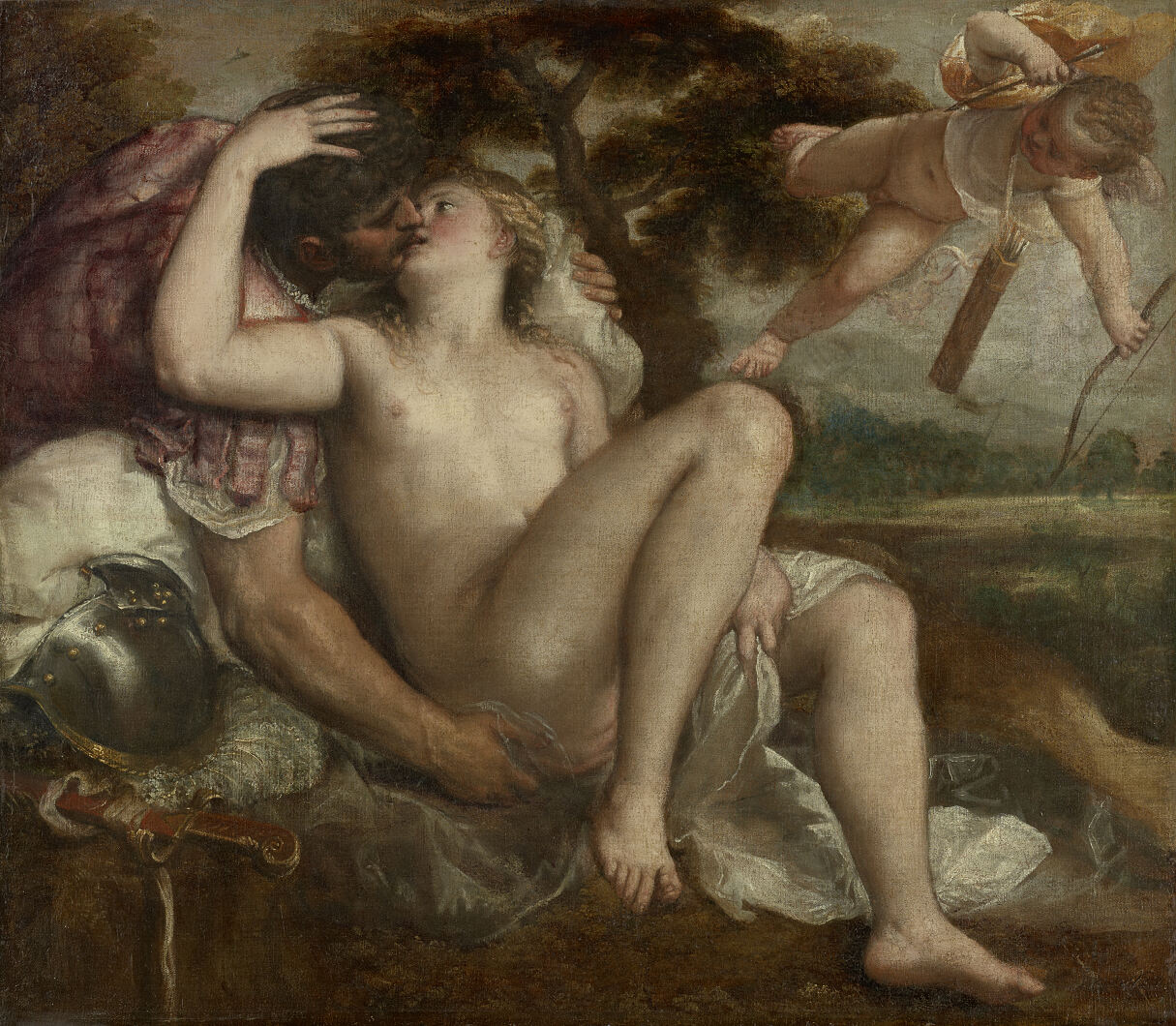 Tizian und Werkstatt, Mars, Venus und Amor, um 1550 