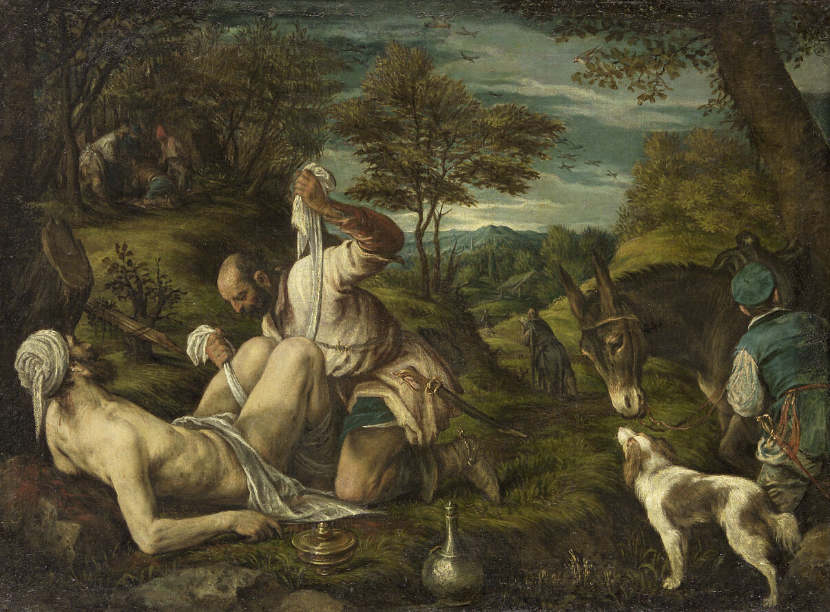 Francesco Bassano, Gleichnis vom Barmherzigen Samariter, um 1575  