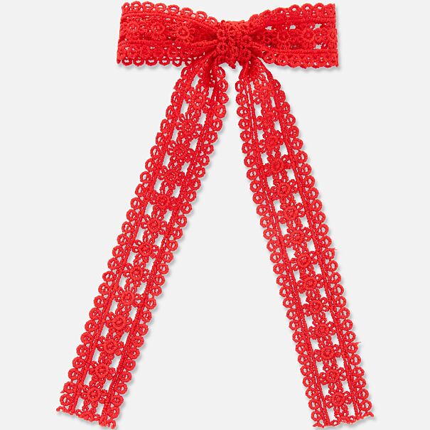 PRIMARK 1PK Lace Bow, Red, £4, €5, �6, RON25, PLN22, CZK105 (2)