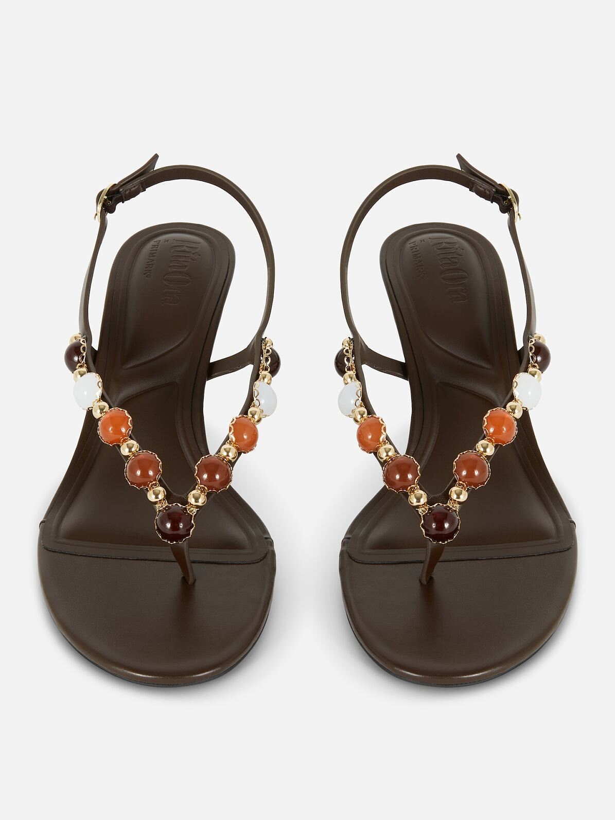 PRIMARK PRESENTS RITA ORA Beaded Toepost Sandal Chocolate £18, €20, �22, PLN90, CZK470, RON100