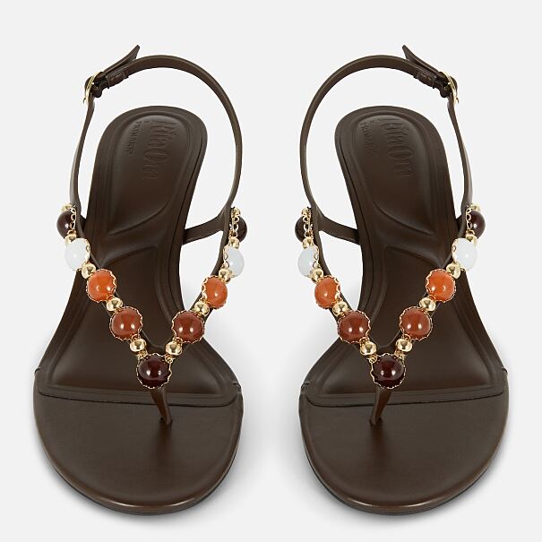 PRIMARK PRESENTS RITA ORA Beaded Toepost Sandal Chocolate £18, €20, �22, PLN90, CZK470, RON100