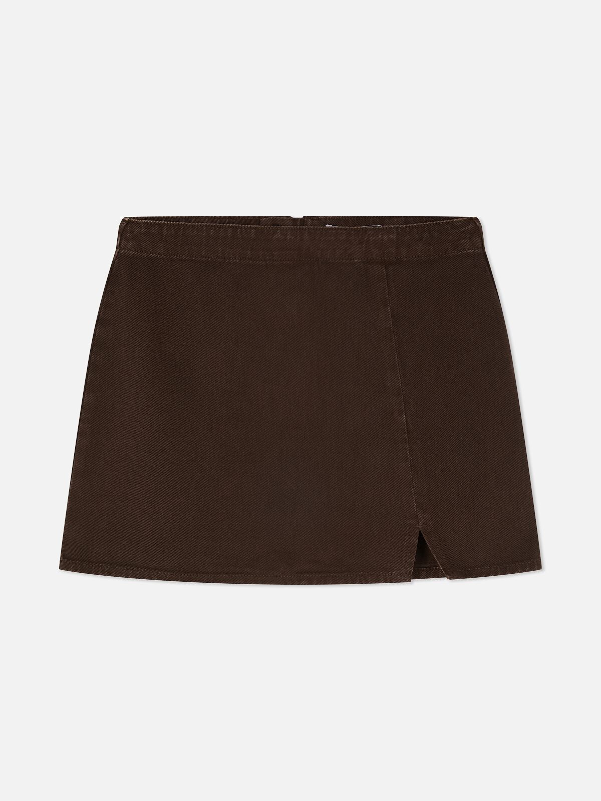 PRIMARK CO Split Mini Skirt, Brown, £12, €14, �16, RON70, PLN60, CZK365