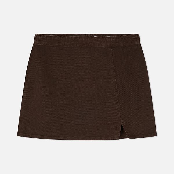 PRIMARK CO Split Mini Skirt, Brown, £12, €14, �16, RON70, PLN60, CZK365