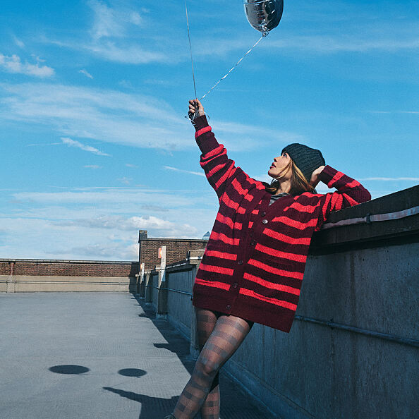 PRIMARK PRESENTS RITA ORA OS Stripe Fluffy Cardi, £18, €20, �22, PLN90, CZK520, RON100