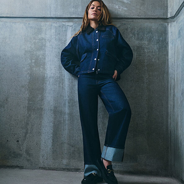 PRIMARK PRESENTS RITA ORA Cord Collar Jacket, £26, €28, �30, PLN125, CZK730, RON135, PRIMARK PRESENTS RITA ORA Turn Up Leg, Indigo, £20, €22, �24, PLN95, CZK570, RON110
