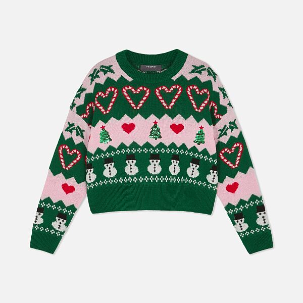 PRIMARK X GREEN SNOWMAN JUMPER £14 €16 �18 415 CZK 70 PLN 80 RON-min