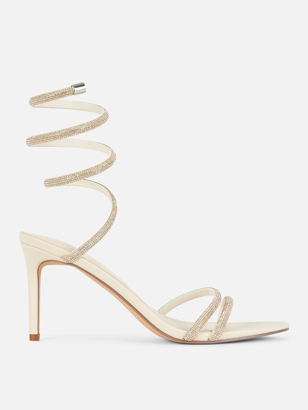 PRIMARK GOLD SPIRAL HOT FIX SANDAL £22 €24 625 CZK 105 PLN 120 RON-min