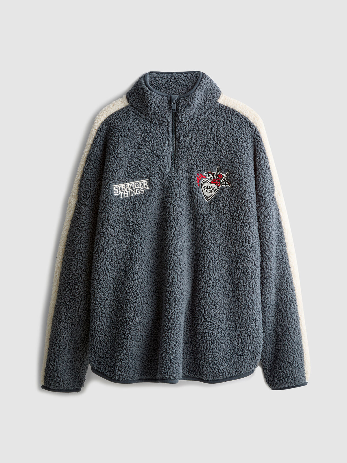 PRIMARK STRANGER THINGS BORG TOP Grey �20, £16, €18, 470CZK, 80PLN, 6500HUF, 90RON