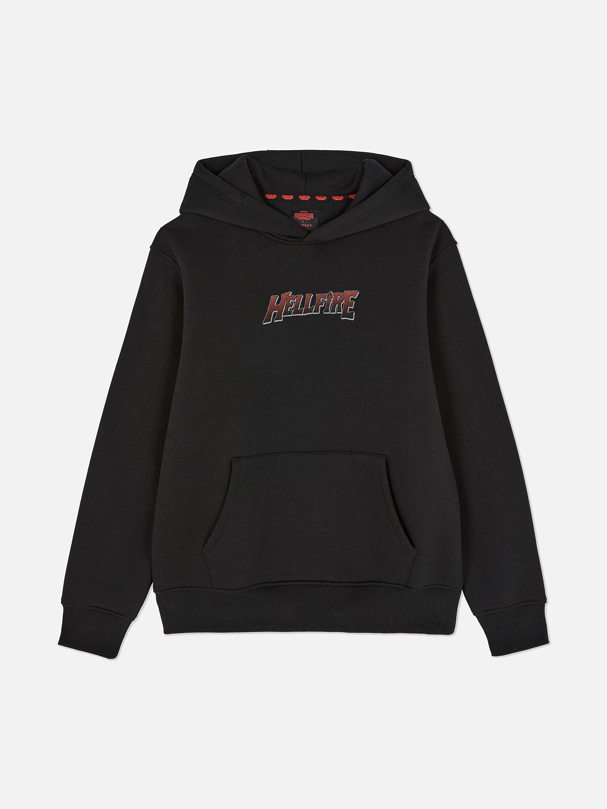 PRIMARK STRANGER THINGS HELLFIRE MONTAGE HOODIE Black �24, £20, €22, 570CZK, 95PLN, 8000HUF, 110RON (2)-min