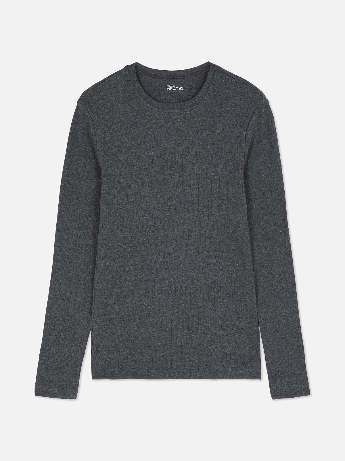 PRIMARK WARM HEAT IQ THERMAL LAYER RIB SLEEVE TOP CHARCOAL �8, £6, €7, 180CZK, 30PLN, 2600HUF, 34RON-min