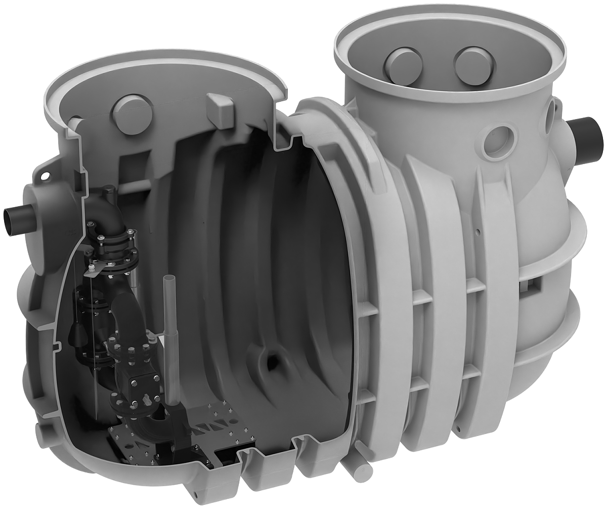 ACO Pumpstation Powerlift-P für den Erdeinbau